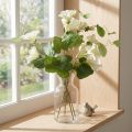 Dirbtiniai kvapieji žirneliai, sodo gėlės, baltos, 85 cm | Floristik24.lt