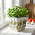 Žolelių vazonas, vazonėlis su motyvu, vazonas A13cm P13,5cm | Floristik24.lt