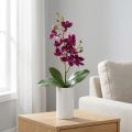 Maža orchidėja Phalaenopsis dirbtinė gėlė tamsiai violetinė 30cm | Floristik24.lt