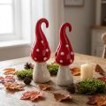 Toadstool keraminiai dekoratyviniai grybai raudoni balti Ø5cm A15,5cm 2vnt | Floristik24.lt