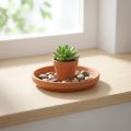 Puodų padėkliukas, terakota, maisto dubuo, išdėstymo pagrindas Ø8,8cm | Floristik24.lt