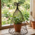 Vielinis gaubtas, dekoratyvinis varpelis, grotelės iš metalo Ruda H25cm Ø16cm | Floristik24.lt