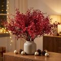 Eukalipto krūmas raudonas dirbtinis augalas eukaliptas 28cm 3vnt | Floristik24.lt