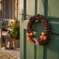 Kūgio vainikas alksnio kūgio dekoratyvinis vainikas pakabinti gamtai Ø25cm | Floristik24.lt