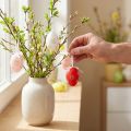 Velykiniai margučiai pakabinti su gėlėmis Velykinė dekoracija 6cm 12vnt | Floristik24.lt