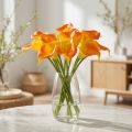 Mini kalla dirbtinė geltona 28cm 12 vnt | Floristik24.lt