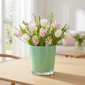 Stiklinis puodas Ø11,5cm H10,8cm mėtų žalias | Floristik24.lt