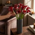Calla red bordo dirbtinės gėlės kekėje 57cm 12 vnt | Floristik24.lt