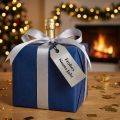 Dovanų etiketė "Happy New Year" sidabrinė 8×3,5cm 50vnt | Floristik24.lt