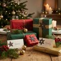 Deco medienos žvaigždės purpurinės puansetijos lipnus 4cm mišinys 36vnt | Floristik24.lt