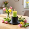 Žvakidė juoda keraminė žvakidė Ø12,5cm H7cm | Floristik24.lt