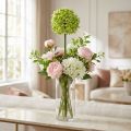 Dekoratyvinis svogūnas Allium, šilkinė gėlė, dirbtinis rutulinis poro žalias Ø20cm L72cm | Floristik24.lt