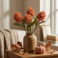 „Skimmie“ dirbtinės gėlės, oranžinės, japoninės „Skimmia Japonica“ sauso efekto, 59 cm, 3 vnt. | Floristik24.lt