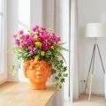 Augalų galvutė Planter Bust Augalų vazonas Oranžinis 13,5 × 13 × 14 cm | Floristik24.lt