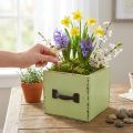 Sodinimo stalčius šviesiai žalias shabby chic 12,5×12,5×10 cm | Floristik24.lt