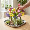 Dekoratyvinis padėklas, metalinis padėklas, cinko padėklas, senovinės išvaizdos, 39,5 cm | Floristik24.lt