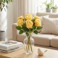 Rožių puokštė elegantiškam svetainės dekoravimui 44 cm 6 vnt. | Floristik24.lt