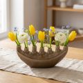 Dekoratyvinė Vaza Valtis Keraminė Vaza Ruda 23×8,5cm H11cm | Floristik24.lt