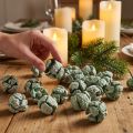 Kiparisų spurgai matiniai natūrali puošmena 3cm žalia 500g | Floristik24.lt