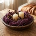 Baklažano spalvos šilkmedžio vata, natūrali dekoratyvinė medžiaga, lanksti ir universali, 150 g | Floristik24.lt