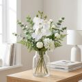 Balta dirbtinė orchidėja Phalaenopsis Real Touch 32cm | Floristik24.lt