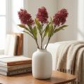„Skimmie“ dirbtinės gėlės, burgundiškos, japoninės „Skimmia“ sauso efekto, 59 cm, 3 vnt. | Floristik24.lt