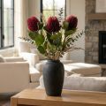 Dirbtinės gėlės, Banksia, Proteaceae vyno raudona L58cm A6cm 3vnt | Floristik24.lt