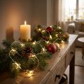 LED šviesos grandinės žvaigždės mikro LED laikmatis viduje sidabrinė 1,90m | Floristik24.lt