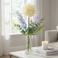 Dirbtinis Allium kreminis baltas dekoratyvinis svogūnas Ø18cm L90cm | Floristik24.lt