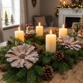 Protea rozetė 8-9cm balta skalbta 25 vnt | Floristik24.lt