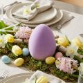 Velykinio margučio puošmena – 2-as pasirinkimas – plastikinis purpurinis flokuotas 20cm | Floristik24.lt