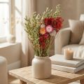 Džiovintų gėlių puokštė Pievų gėlių puokštė Raudona H50cm 150g | Floristik24.lt