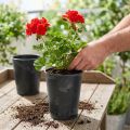 Augalinis vazonas plastikinis antracitas Ø13cm H16,5cm 4vnt | Floristik24.lt