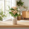 Sniego gniūžtės krūmas žalias rožinis baltas dirbtinis 49cm | Floristik24.lt