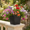 Puodas "Nora" 23cm x 23cm H18,5cm antracitas 1 vnt. | Floristik24.lt