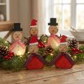 Deco figūrėlė sniego senelis medis 10cm 9 vnt | Floristik24.lt