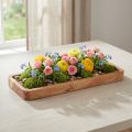 Dekoratyvinis pailgas padėklas, akacijos mediena, natūrali apdaila, 40 × 15 cm | Floristik24.lt