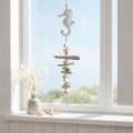 Jūrų dekoravimo girlianda Driftwood Shells Seahorse White 55cm | Floristik24.lt