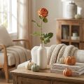 Dirbtinė rožė oranžinė, dirbtinė rožė, dekoratyvinė rožė L74cm Ø7cm | Floristik24.lt