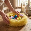 Sizalio žolė rankdarbiams, amatų medžiaga natūrali medžiaga geltona 300g | Floristik24.lt