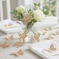 Mini Butterflies Metal Scatter Decoration Golden 3cm 50 vnt | Floristik24.lt