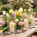 Žvakių laikiklis stiklinis žibintas skaidrus Ø9,5cm H15cm 6vnt | Floristik24.lt