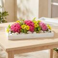Dekoratyvinis pailgas medinis padėklas, baltas „shabby chic“ stiliaus, 42 × 14 × 3 cm, 3 vnt. | Floristik24.lt
