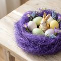 Sizalio žolė rankdarbiams, amatų medžiaga natūrali medžiaga šviesiai violetinė 300g | Floristik24.lt
