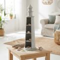 Lighthouse Shabby Chic Cream Summer Decoration Maritime Ø14.5cm H51cm | Floristik24.lt