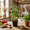 Mėta vazone, dirbtinės žolelės, žalias augalas, H24cm | Floristik24.lt