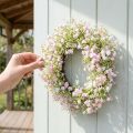 Dirbtinis gėlių vainikas durų vainikas sienų apdaila Ø30cm H6cm | Floristik24.lt