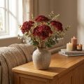 Dirbtinės kraujažolės gėlės, raudonos, dirbtinės Achillea, aukštis 30 cm, 6 vnt. | Floristik24.lt