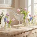 Dekoratyvinė paukščių metalinė dekoratyvinė figūrėlė Vintage White Gold 35x32.5cm | Floristik24.lt