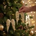 Angel Wings Dekoratyvinis pakabukas Kalėdinis Auksinis 14,5×9cm 4 vnt | Floristik24.lt